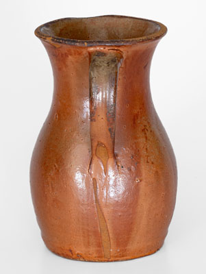 Scarce Stoneware Pitcher w/ Brown-Slip Floral Motif, attrib. Whelchel Family, Gaffney, SC, late 19th century