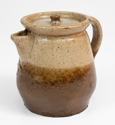 Rare Stoneware Coffee Boiler w/ Two-Tone Glaze, attrib. Stork/Landrum Pottery, Columbia, SC, c1880