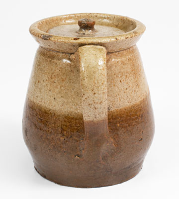 Rare Stoneware Coffee Boiler w/ Two-Tone Glaze, attrib. Stork/Landrum Pottery, Columbia, SC, c1880