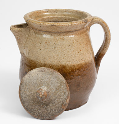 Rare Stoneware Coffee Boiler w/ Two-Tone Glaze, attrib. Stork/Landrum Pottery, Columbia, SC, c1880