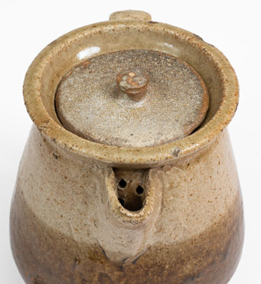 Rare Stoneware Coffee Boiler w/ Two-Tone Glaze, attrib. Stork/Landrum Pottery, Columbia, SC, c1880