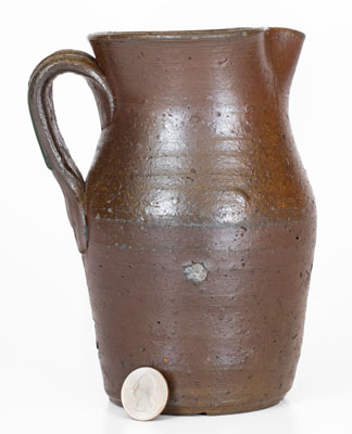 Rare Small Stoneware Pitcher Stamped T B L (Thomas B. Love Pottery, McMinn County, TN), c1830-60