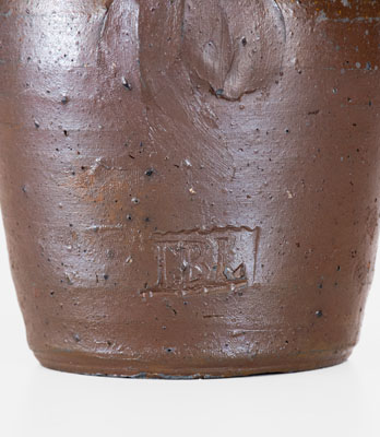 Rare Small Stoneware Pitcher Stamped T B L (Thomas B. Love Pottery, McMinn County, TN), c1830-60