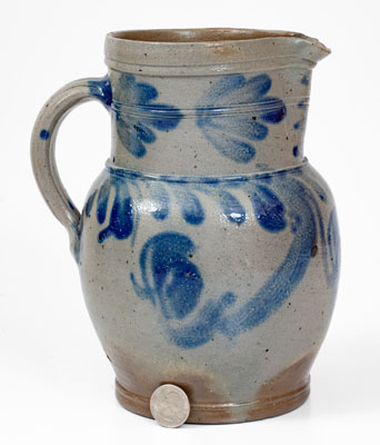 Attrib. Grier Pottery, Chester County, PA Half-Gallon Stoneware Pitcher, circa 1860