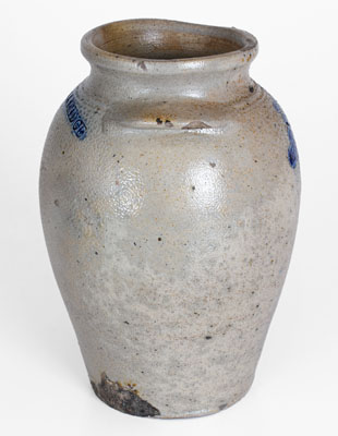 Fine ROCKBRIDGE (John Morgan, Rockbridge County, VA) Stoneware Jar, circa 1830