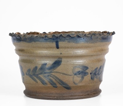 398. Pottery,Flowerpot,Cobalt,TN,Decker (830)