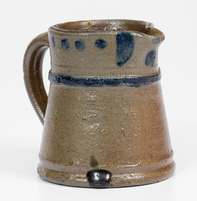 Rare Miniature Cobalt-Decorated Stoneware Pitcher, attrib. Decker Pottery, Washington County, Tennessee