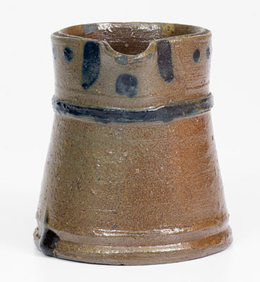 Rare Miniature Cobalt-Decorated Stoneware Pitcher, attrib. Decker Pottery, Washington County, Tennessee