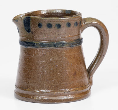 Rare Miniature Cobalt-Decorated Stoneware Pitcher, attrib. Decker Pottery, Washington County, Tennessee