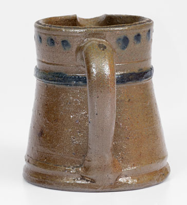 Rare Miniature Cobalt-Decorated Stoneware Pitcher, attrib. Decker Pottery, Washington County, Tennessee