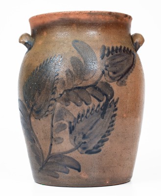 411. Pottery,Pitcher,Cobalt,VA- S. BELL Jar (843)