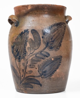 411. Pottery,Pitcher,Cobalt,VA- S. BELL Jar (843)