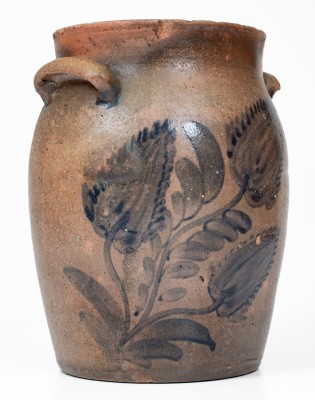 411. Pottery,Pitcher,Cobalt,VA- S. BELL Jar (843)