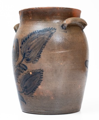 411. Pottery,Pitcher,Cobalt,VA- S. BELL Jar (843)