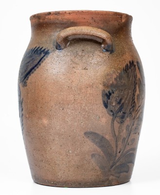 411. Pottery,Pitcher,Cobalt,VA- S. BELL Jar (843)