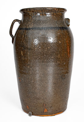 Rare Ten-Gallon Stoneware Churn attrib. Joe 