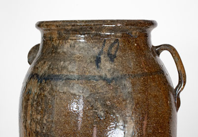 Rare Ten-Gallon Stoneware Churn attrib. Joe 