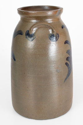 Scarce Five-Gallon Stoneware Churn attrib. Decker Pottery, Washington County, TN, c1872-1910