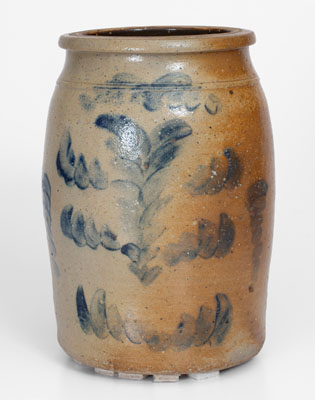 Stoneware Jar w/ Elaborate Freehand Cobalt Decoration, attrib. David H. and William Weaver, Knoxville, TN