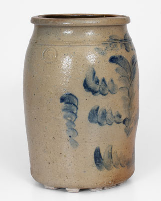 Stoneware Jar w/ Elaborate Freehand Cobalt Decoration, attrib. David H. and William Weaver, Knoxville, TN