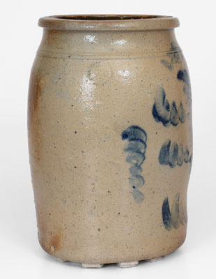 Stoneware Jar w/ Elaborate Freehand Cobalt Decoration, attrib. David H. and William Weaver, Knoxville, TN