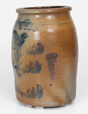 Stoneware Jar w/ Elaborate Freehand Cobalt Decoration, attrib. David H. and William Weaver, Knoxville, TN