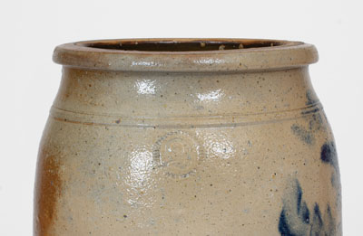 Stoneware Jar w/ Elaborate Freehand Cobalt Decoration, attrib. David H. and William Weaver, Knoxville, TN