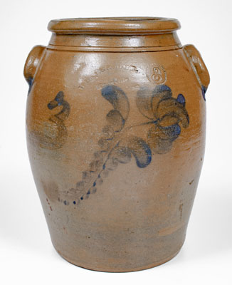 Extremely Rare WEAVER & BRO / Knoxville / Tenn Three-Gallon Stoneware Jar, c1872-1882