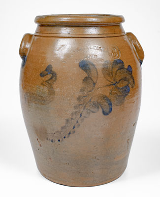 Extremely Rare WEAVER & BRO / Knoxville / Tenn Three-Gallon Stoneware Jar, c1872-1882