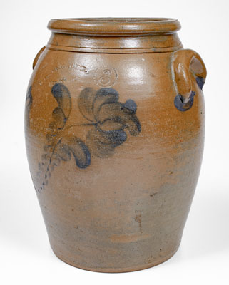 Extremely Rare WEAVER & BRO / Knoxville / Tenn Three-Gallon Stoneware Jar, c1872-1882