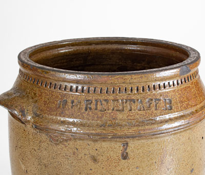 W. GRINSTAFF, Blount County, Tennessee Salt-Glazed Stoneware Jar, c1870-1890