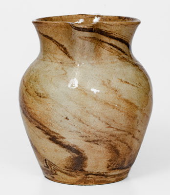 Stoneware Swirl Pitcher attrib.  Propst Pottery, Vale, North Carolina, circa 1930