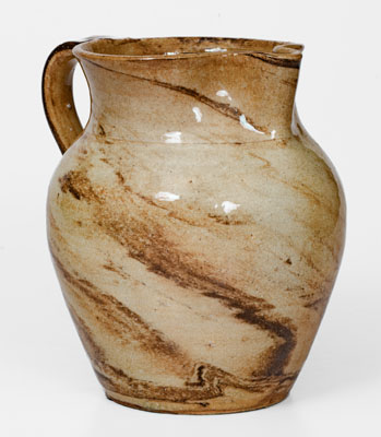 Stoneware Swirl Pitcher attrib.  Propst Pottery, Vale, North Carolina, circa 1930