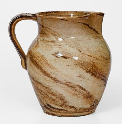 Stoneware Swirl Pitcher attrib.  Propst Pottery, Vale, North Carolina, circa 1930