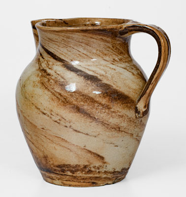 Stoneware Swirl Pitcher attrib.  Propst Pottery, Vale, North Carolina, circa 1930