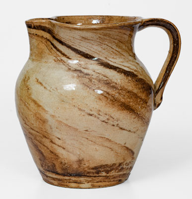 Stoneware Swirl Pitcher attrib.  Propst Pottery, Vale, North Carolina, circa 1930