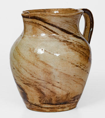 Stoneware Swirl Pitcher attrib.  Propst Pottery, Vale, North Carolina, circa 1930