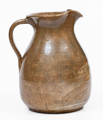 HILTON (Catawba County, North Carolina) Stoneware Pitcher w/ House Scene, c1940