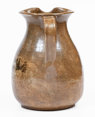 HILTON (Catawba County, North Carolina) Stoneware Pitcher w/ House Scene, c1940