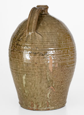 Highly Important Thomas Owenby, Union District, SC 1864 Stoneware Jug: 