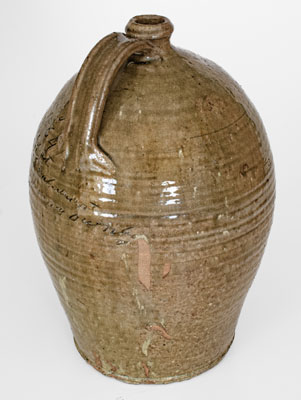 Highly Important Thomas Owenby, Union District, SC 1864 Stoneware Jug: 