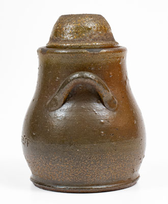 Possibly Unique W GRINSTAFF, Tennessee Salt-Glazed Stoneware Lidded Sugar Bowl