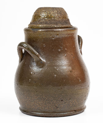 Possibly Unique W GRINSTAFF, Tennessee Salt-Glazed Stoneware Lidded Sugar Bowl