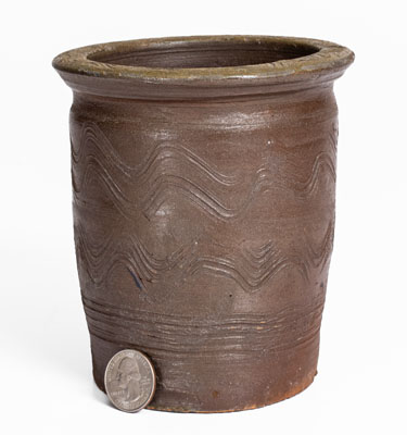 Salt-Glazed Stoneware Jar w/ Elaborate Incised Decoration attrib. Moses P. Harmon Pottery, Greene County, TN