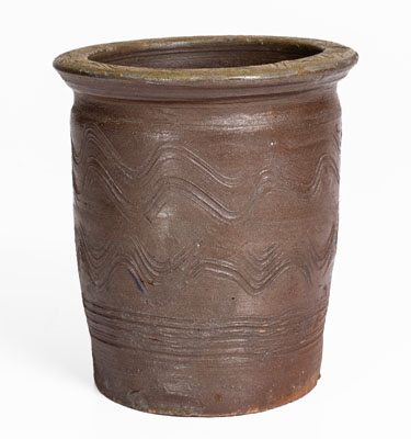 Salt-Glazed Stoneware Jar w/ Elaborate Incised Decoration attrib. Moses P. Harmon Pottery, Greene County, TN