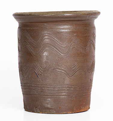 Salt-Glazed Stoneware Jar w/ Elaborate Incised Decoration attrib. Moses P. Harmon Pottery, Greene County, TN