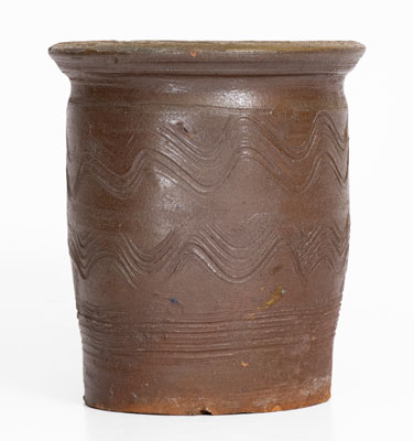 Salt-Glazed Stoneware Jar w/ Elaborate Incised Decoration attrib. Moses P. Harmon Pottery, Greene County, TN