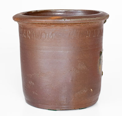 Salt-Glazed Stoneware Jar, Stamped HARMON Three Times, Moses P. Harmon, Greene County, TN