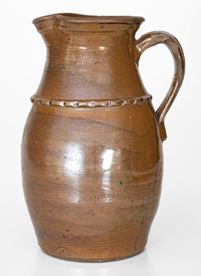 Brown-Glazed Stoneware Pitcher, attrib. Craven Family, Henderson County, Tennessee