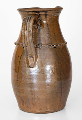 Brown-Glazed Stoneware Pitcher, attrib. Craven Family, Henderson County, Tennessee